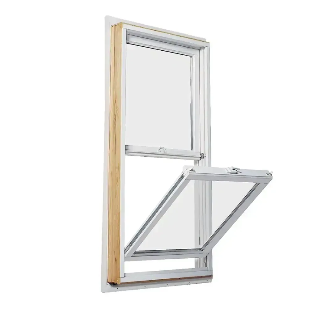 35-1/2 in. x 47-1/2 in. 200-Series White Double-Hung Clad Wood Window with White Interior Low-E Glass and White Hardware - image 1