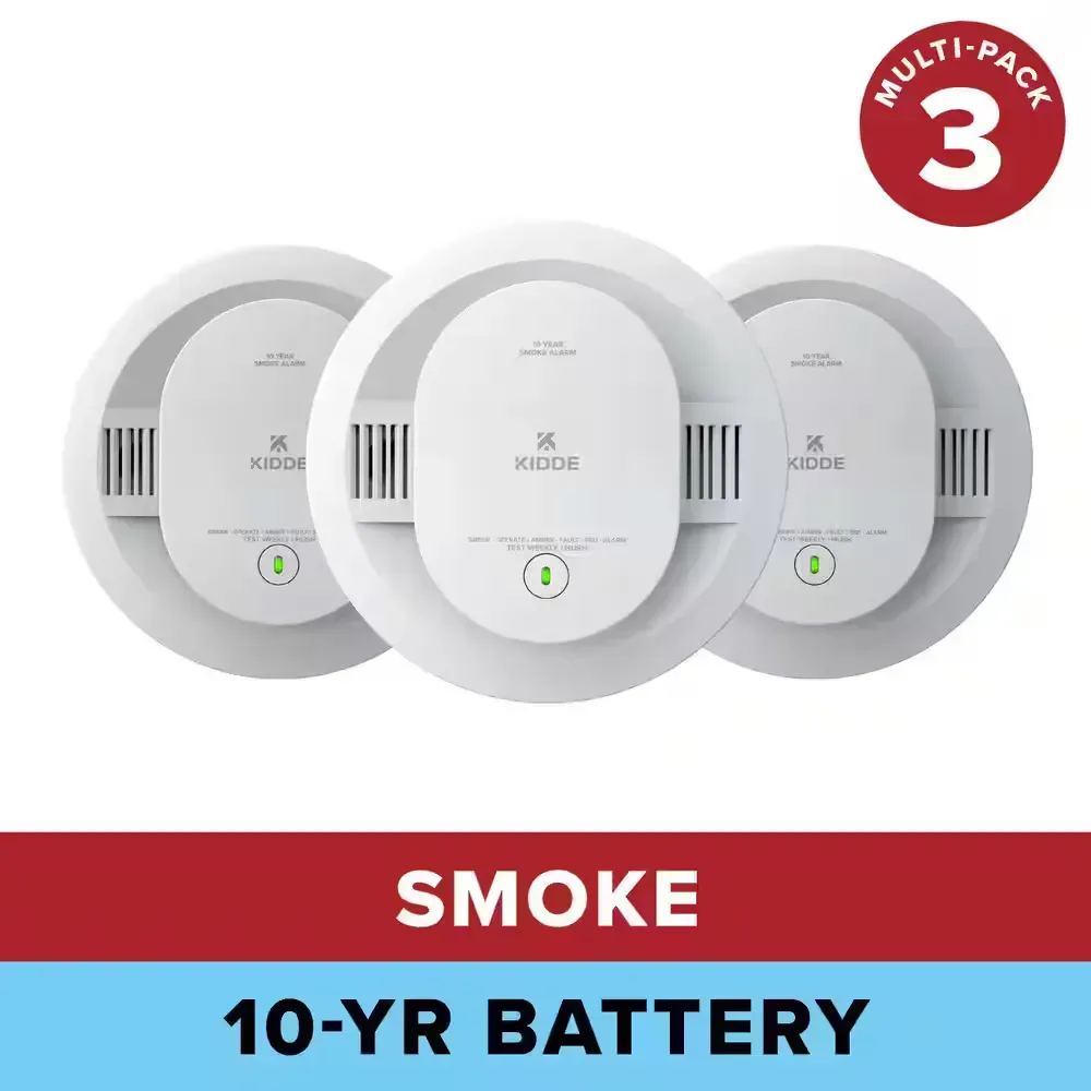 ***only one 10-Year Battery Powered Smoke Detector with Photoelectric Sensor(pack of 3)  20SD10 - image 1