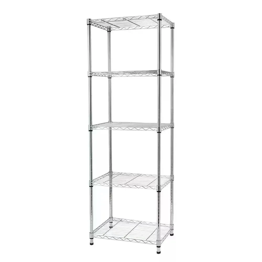Silver 5-Tier Heavy Duty Steel Freestanding Garage Storage Shelving Unit (17.72 in. W x 71 in. H x 21.65 in. D) - image 1