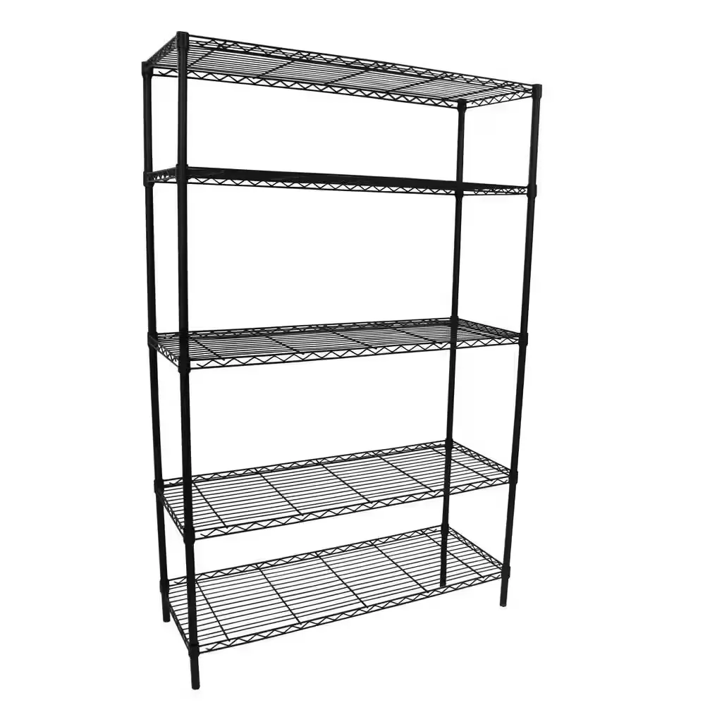 ***They don't carry the boxes.***  5-Tier Steel Wire Shelving Unit in Black (36 in. W x 72 in. H x 16 in. D) - image 1