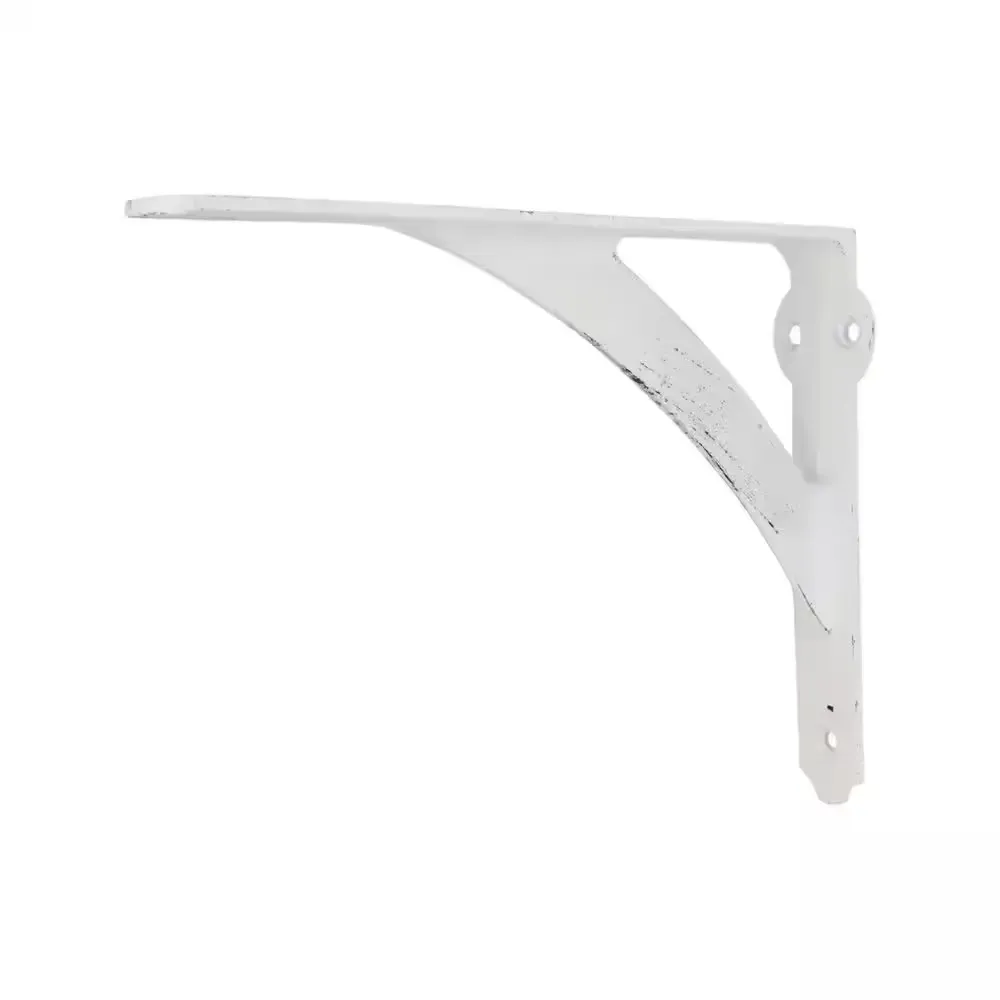 *** pack of 12 mixed 6 black 6white*** 10 in. x 8 in. Vintage White Medium Duty Shelf Bracket - image 1