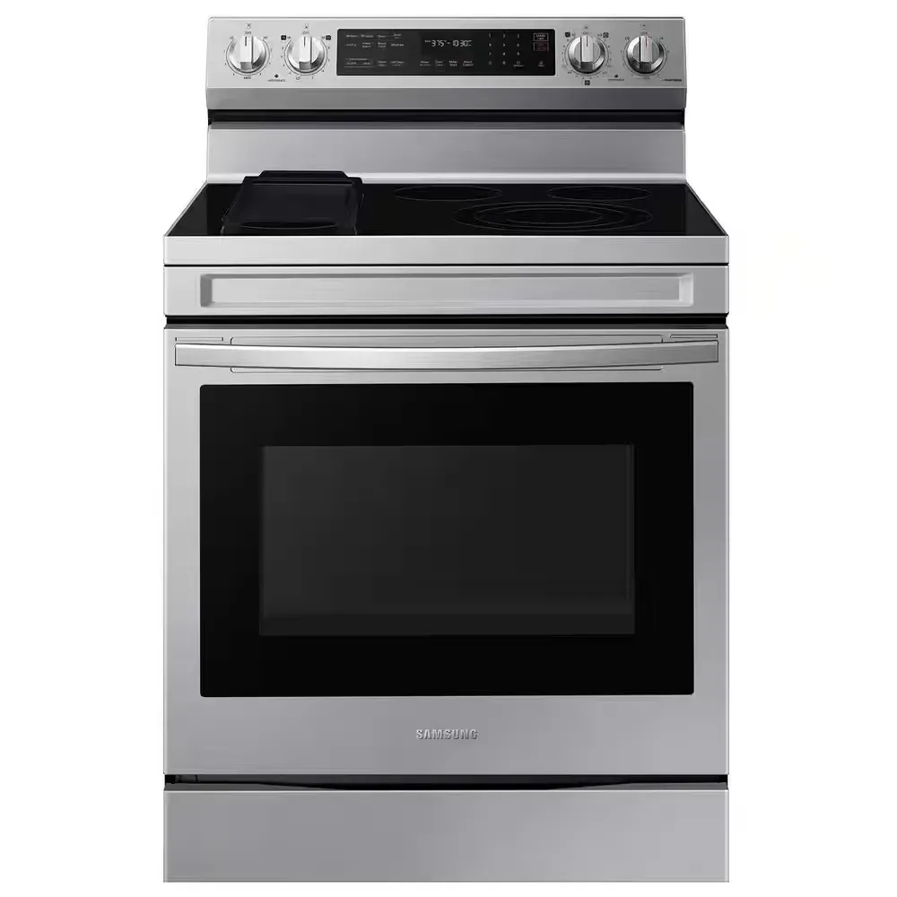 30 in. 5-Burner Element Smart Freestanding ENERGY STAR Certified Electric Range in Stainless Steel with Air Fry - image 1