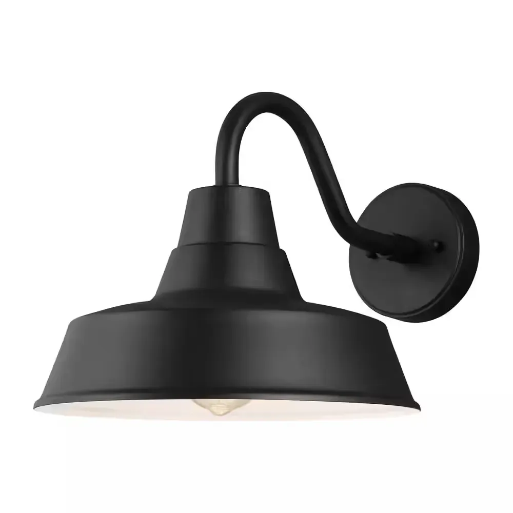 Barn Light 1 Light Matte Black Modern Farmhouse Outdoor Small Lantern Wall Sconce - image 1