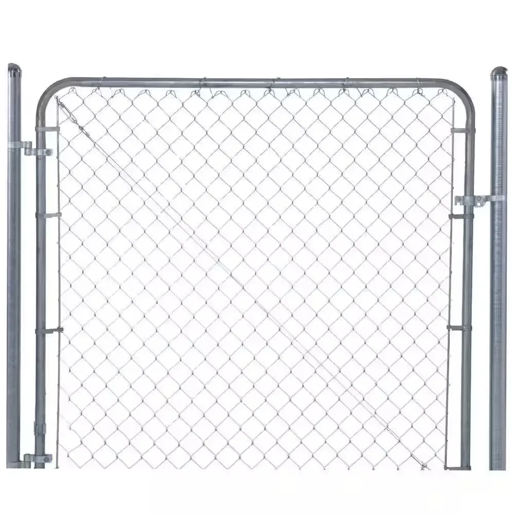 Expandable Chain Link 6 ft. W x 4 ft. H Galvanized Steel Fence Gate Kit - image 1