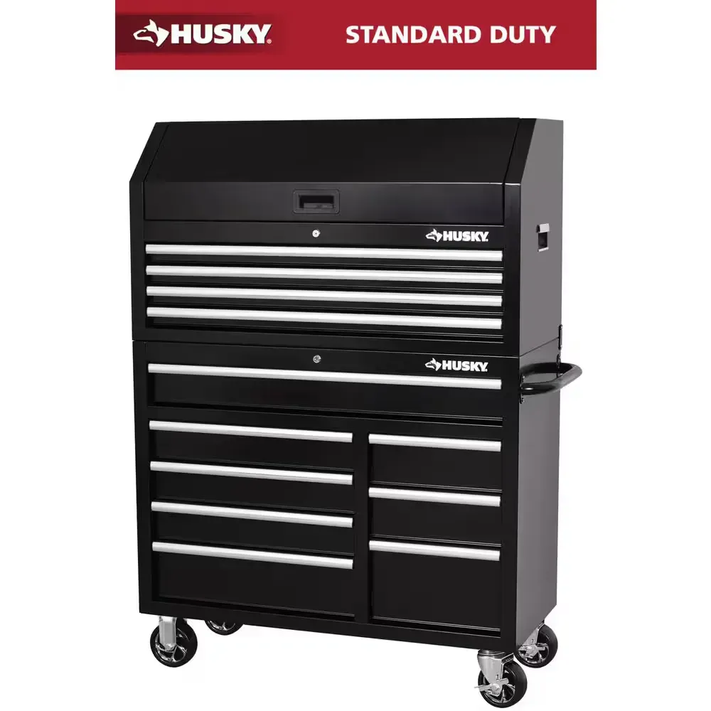 **bottom key broken**Tool Storage 42 in. W x 18 in. D Standard Duty Black Tool Chest Combo - image 1