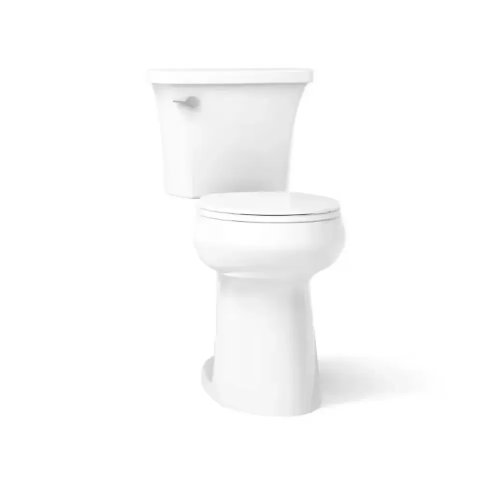Highline Arc Extra Tall 12 in. Rough In 2-Piece 1.28 GPF Single Flush Round Toilet in White with Soft Close Seat - image 1