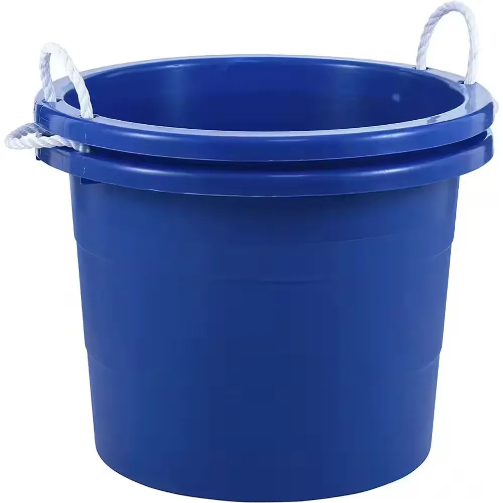 19 Gal. Rope Handle Tub, Blue (2-Pack) - image 1