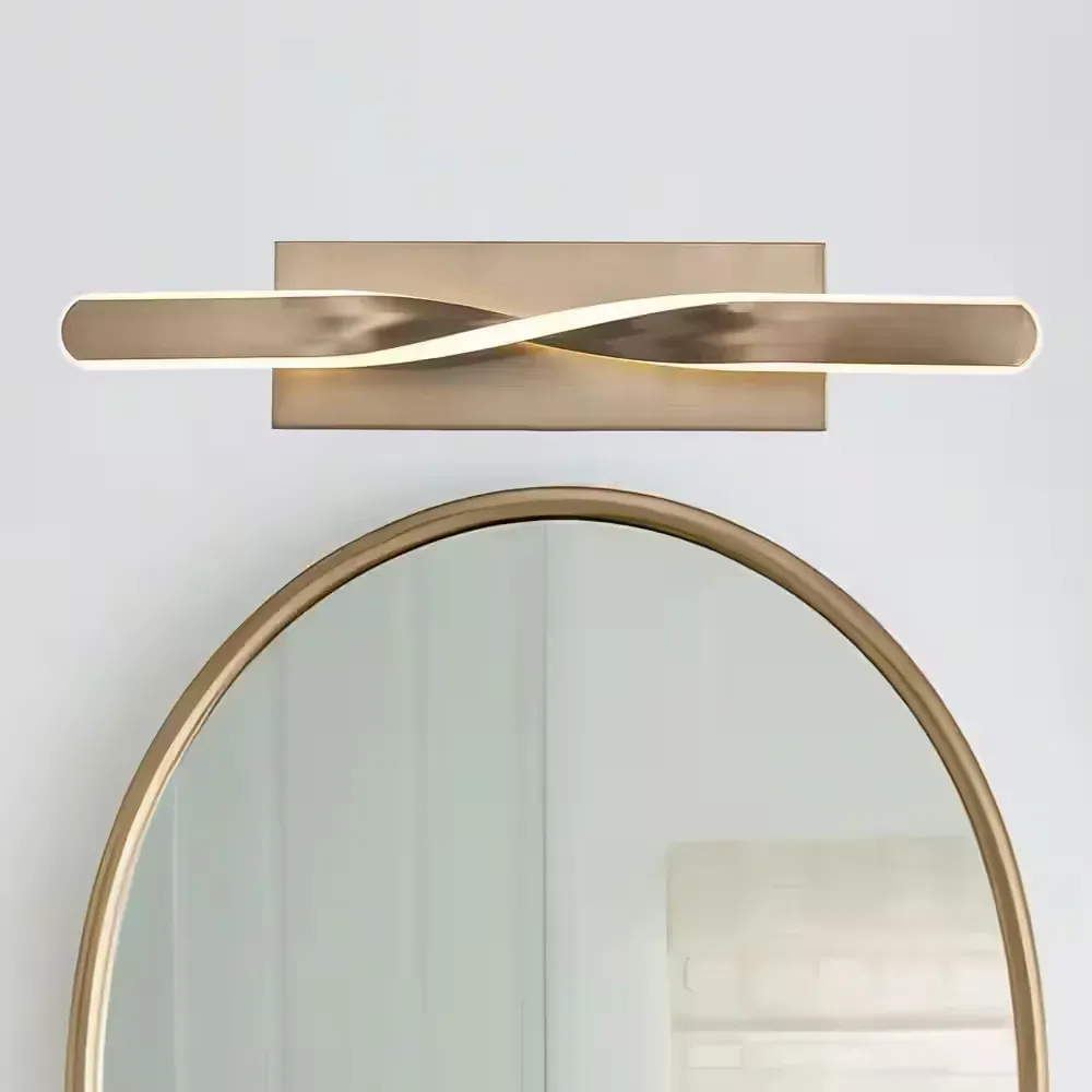 24 in. Integrated LED Gold Bathroom Vanity Light Fixture - image 1