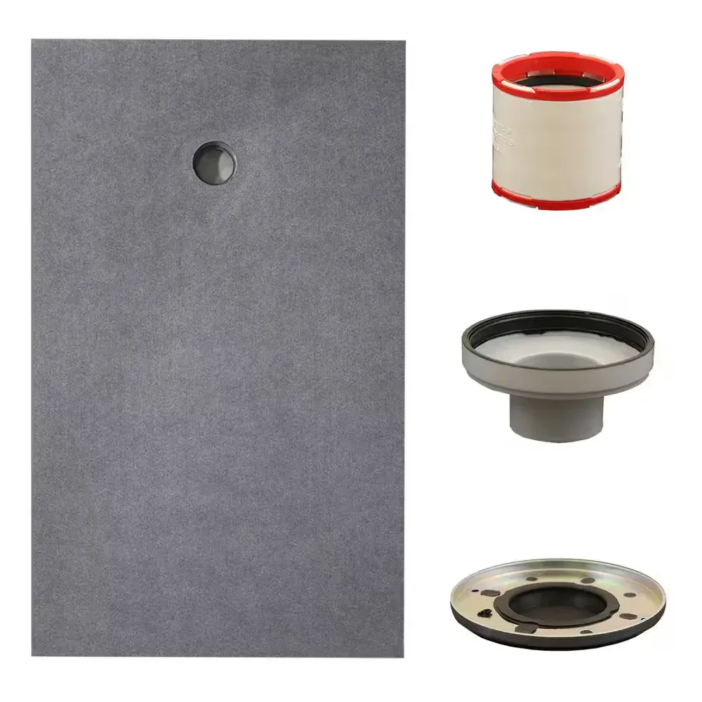 Watershield Shower System 36 in. x 60 in. Waterproof Shower Pan with Off-Center Drain (Drain Assembly Included) - image 1