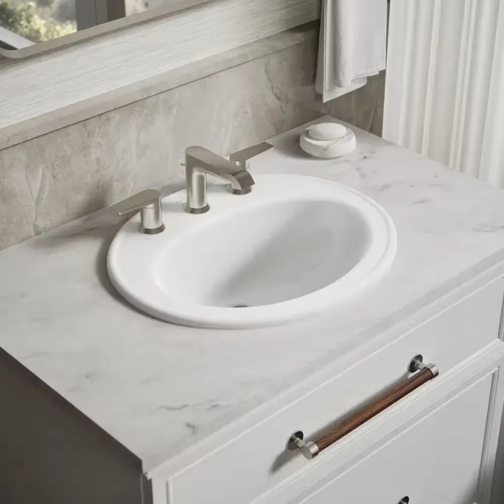 Pennington 20.3 in. x 17.5 in. Drop-In Bathroom Sink in White Vitreous China - image 1