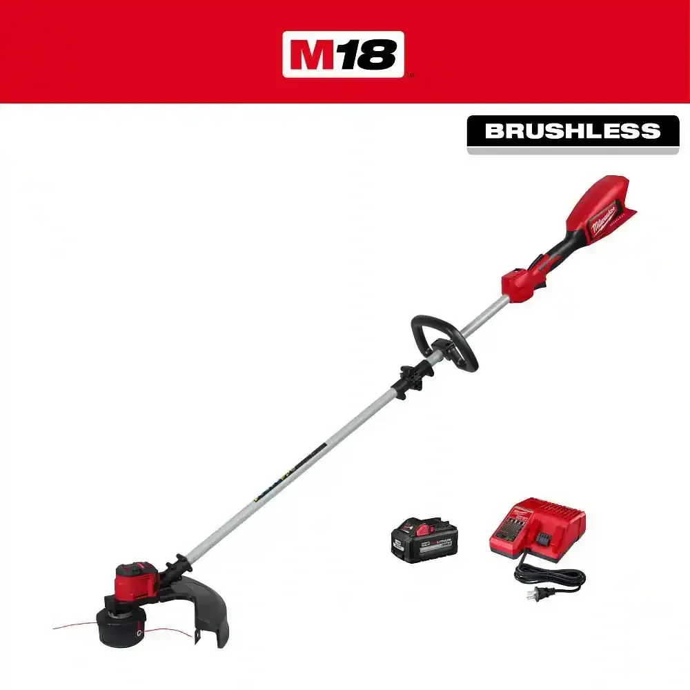 M18 Brushless 18V 16 in. Cordless Battery Powered String Trimmer Kit with 6.0 Ah High Output Battery and Charger - image 1