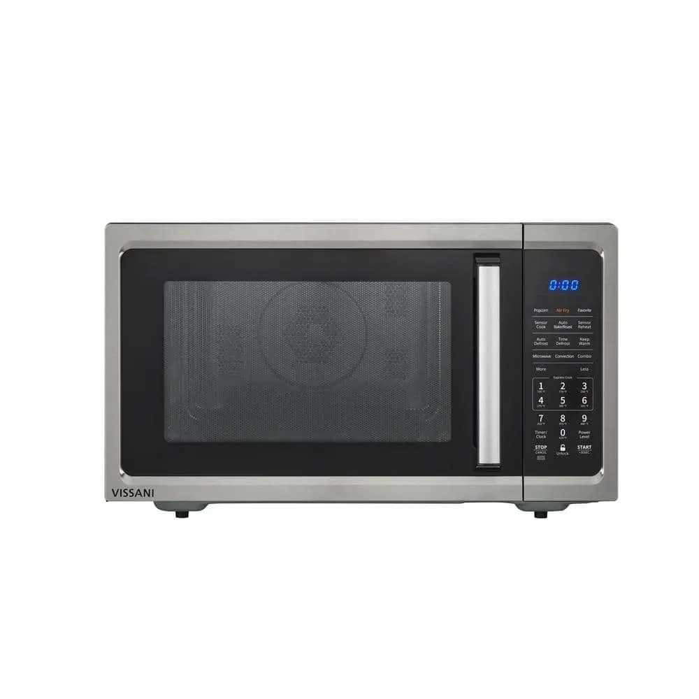Vissani 1.5 cu. ft. 1000-Watt Countertop Microwave Stainless Steel with Air Fry and Sensor Cook - image 1