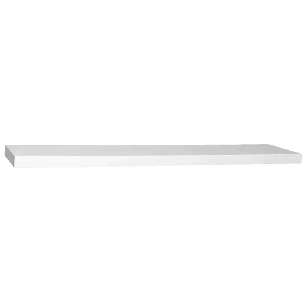 Slim Line 1-Piece 8 in. D x 18 in. L x 1-1/4 in. MDF White Floating Shelf - image 1