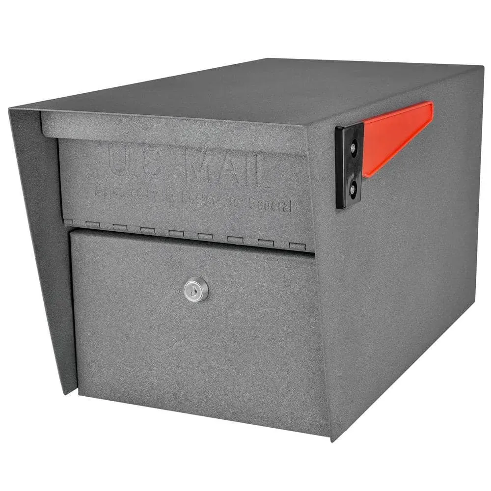 Mail Boss Mail Manager Locking Post-Mount Mailbox with High Security Reinforced Patented Locking System, Granite - image 1