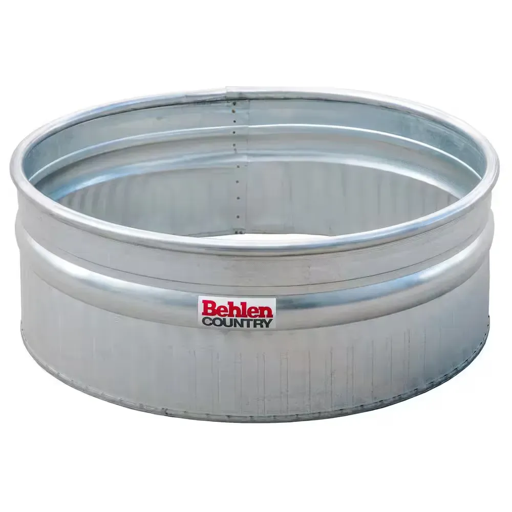 36 in. x 12 in. Round Galvanized Steel Wood Fire Ring - image 1