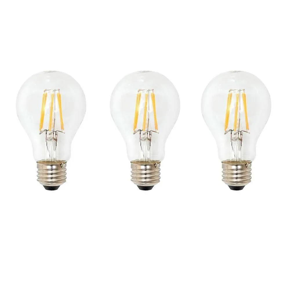 EcoSmart 40-Watt Equivalent A19 Dimmable Clear Filament Vintage Style LED Light Bulb Soft White (3-Pack / 4 Boxes - 12 Lights Total) - image 1