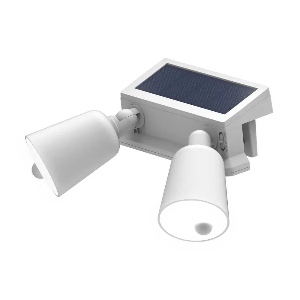 KODA 1200-Lumen Solar White Motion Sensing Dusk to Dawn Integrated LED Gutter Mount Flood Light - image 1