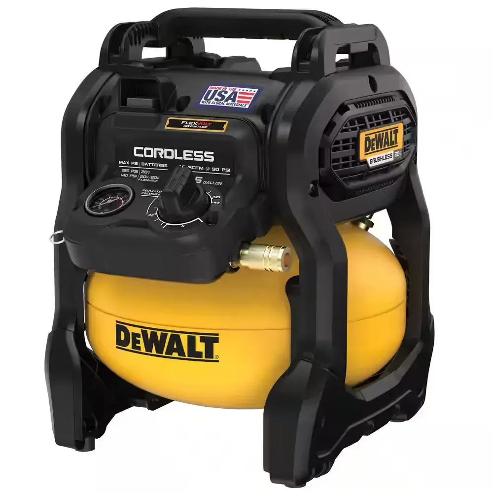 It doesn't co***me with the battery.***2.5 Gal. 140 psi Portable Electric Pancake Air Compressor - image 1
