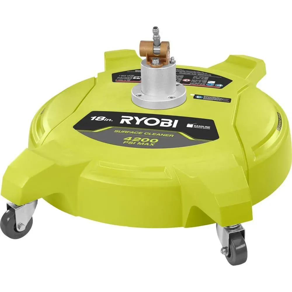 RYOBI 18 in. 4200 PSI Quick Connect Pressure Washer Surface Cleaner for Gas Pressure Washers with Caster Wheels - image 1