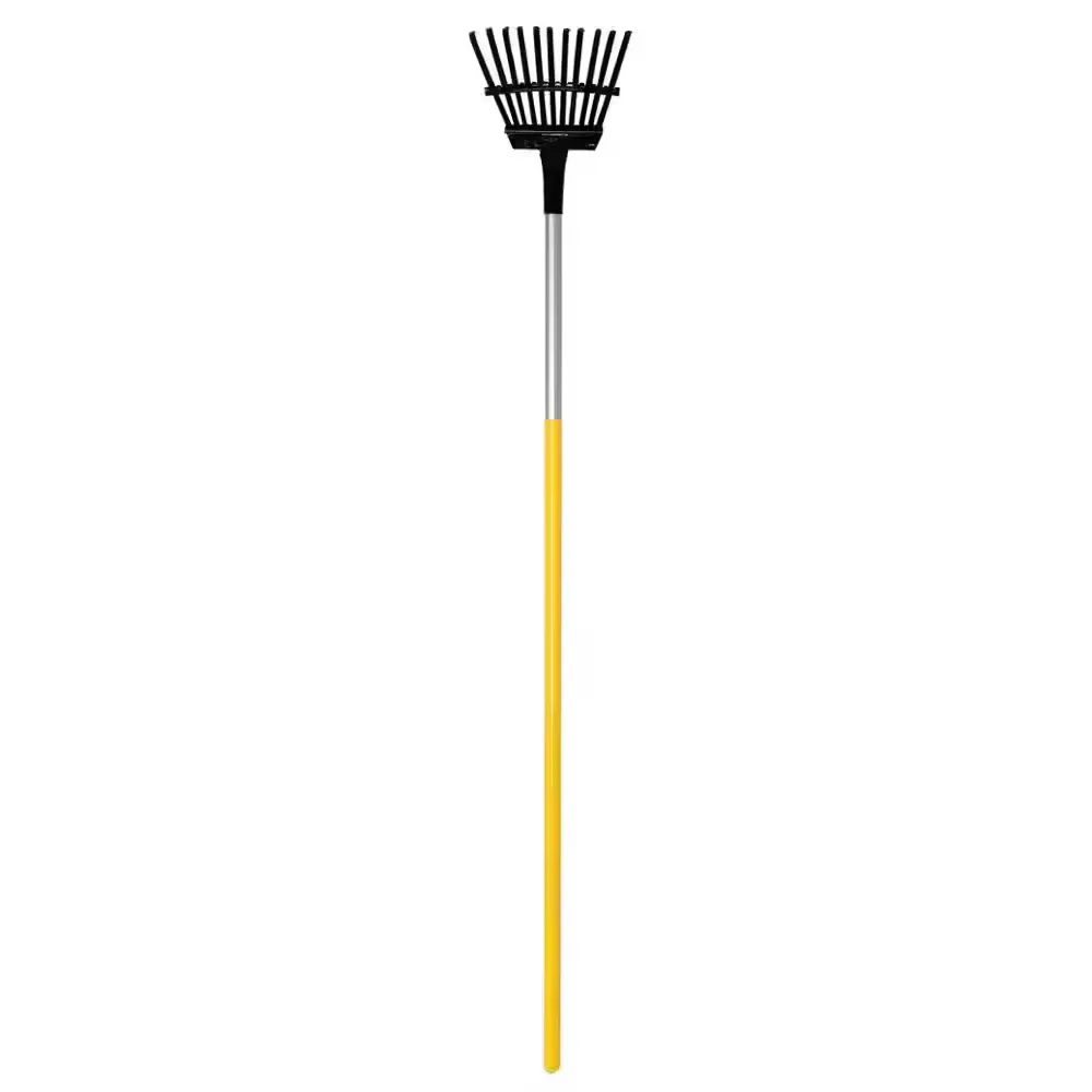 SuperFlex 48 in. Handle 11-Tine Steel Shrub Rake - image 1