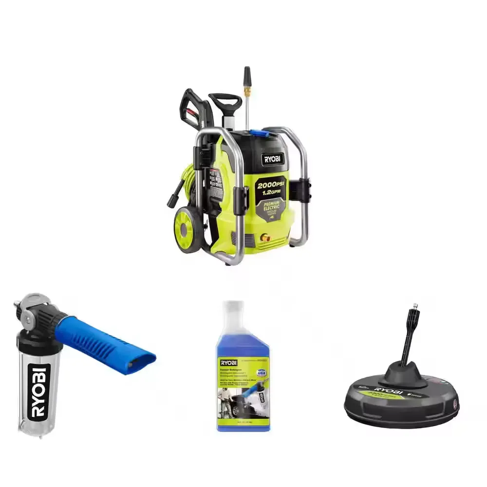 ***It is dirty.***2000 PSI 1.2 GPM Electric Pressure Washer, Foam Blaster, 16 oz. Detergent Refill and 12 in. Surface Cleaner Combo - image 1