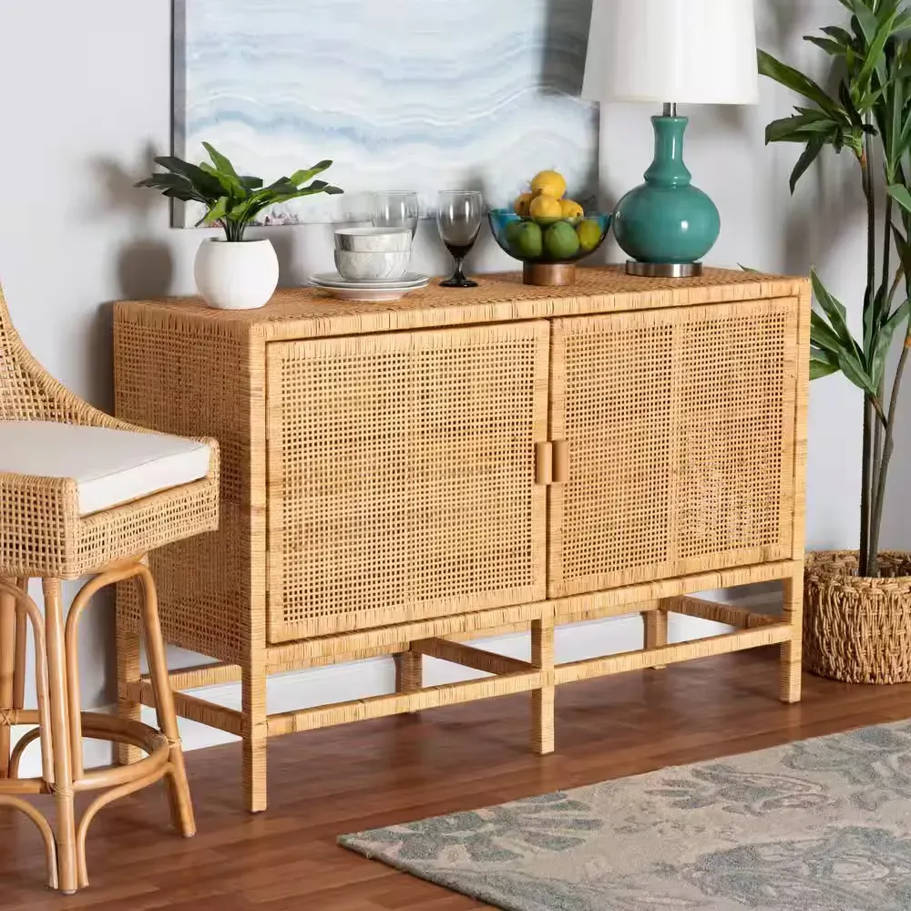 Vivan Natural Rattan Storage Cabinet - image 1