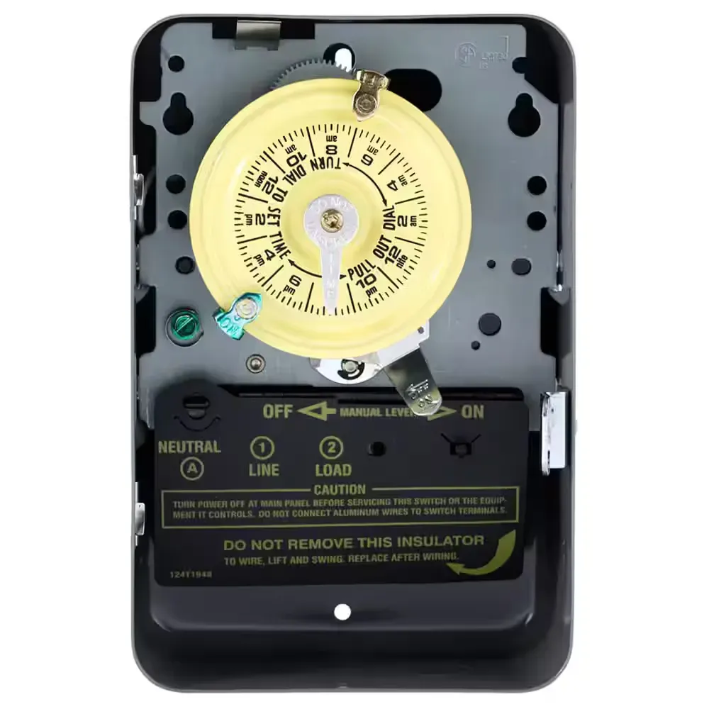 T100 Series 40 Amp 125V SPST 24-Hour Mechanical Time Switch with Indoor Enclosure - image 1