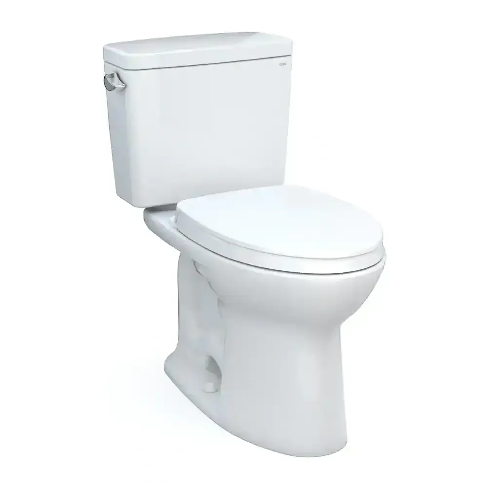 Drake Modern 12 in. Rough In Two-Piece 1.28 GPF Single Flush Elongated Toilet in Cotton White, SoftClose Seat Included - image 1