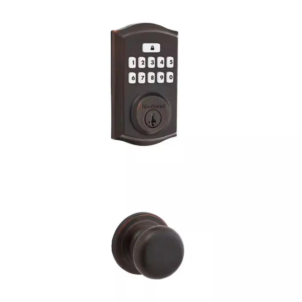 SmartCode 260 Traditional Venetian Bronze Keypad Electronic Deadbolt Feat SmartKey w/Hancock Hall/Closet Knob Combo Pack - image 1