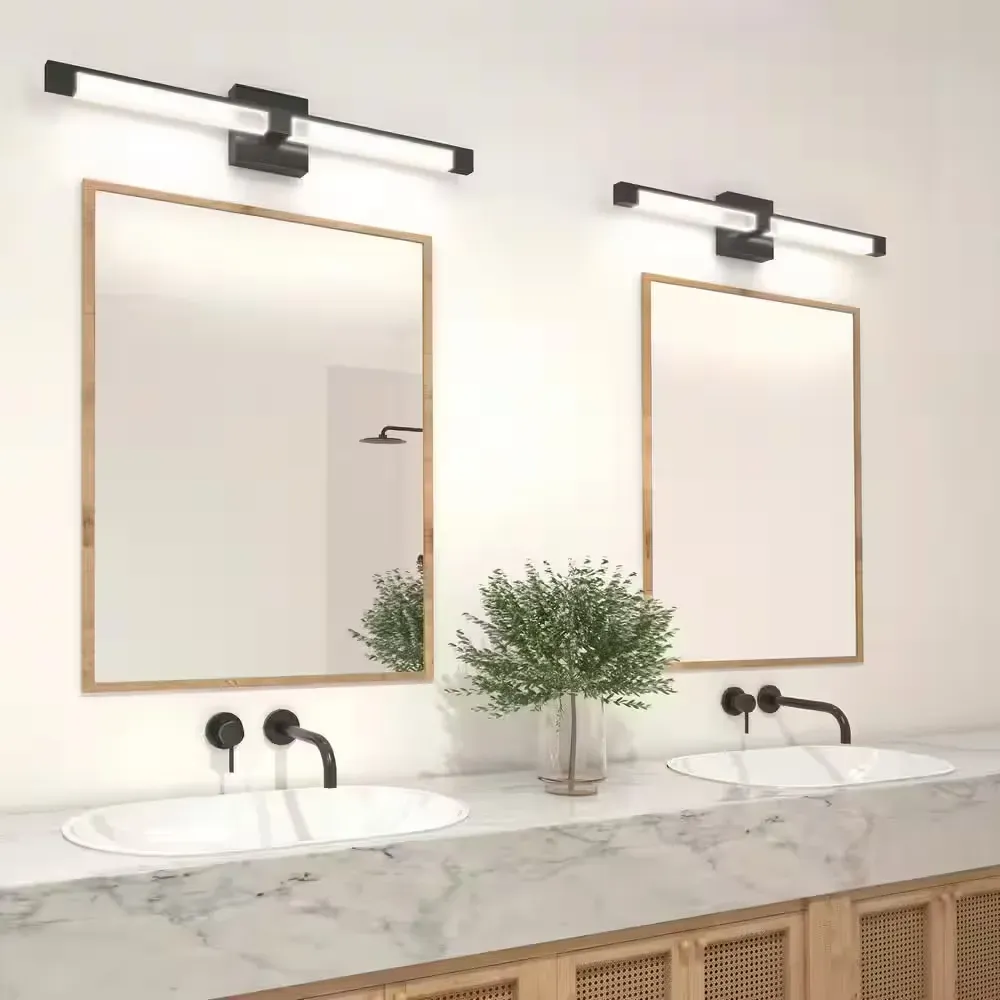 Tivoli 27 in. 1-Light Matte Black Modern Integrated LED Vanity Light Bar for Bathroom - image 1