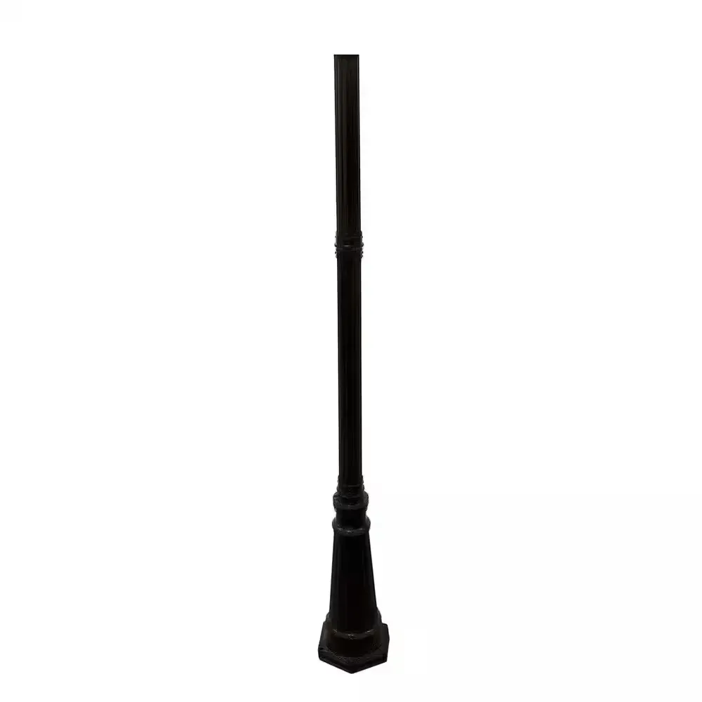 Imperial Cast Aluminum 79 in. Outdoor Solar Post Light Pole, Weather Resistant Black, 3 in. Fitter - image 1