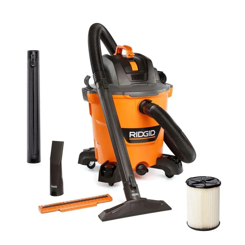 RIDGID 12 Gal. 5.0 Peak HP NXT Shop Vacuum Wet Dry Vac with General Debris Filter, Locking Hose and Attachments HD1200 - image 1