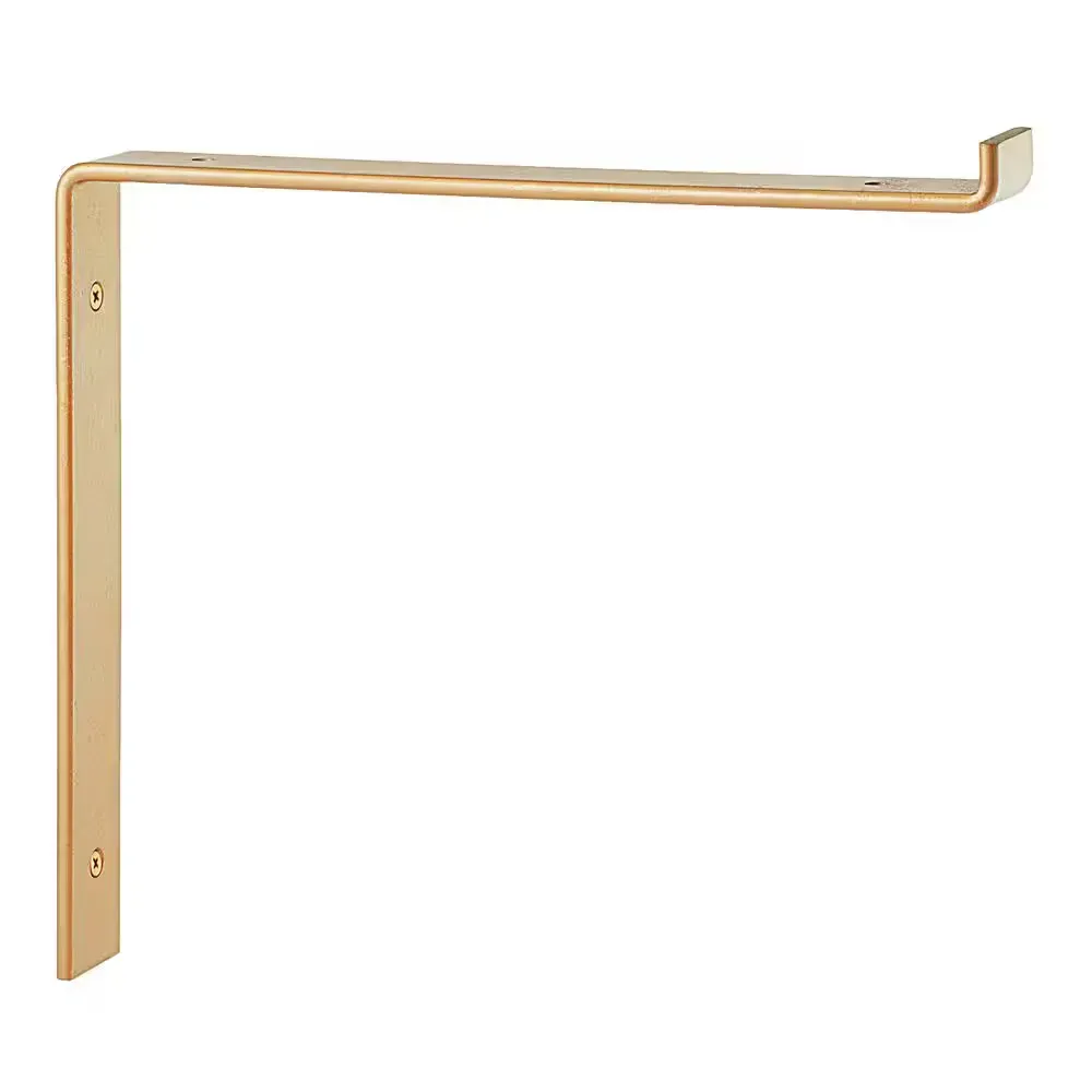 *** pack of 34***12 in. Matte Gold Steel Shelf Bracket - image 1