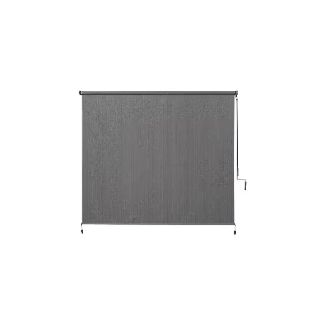 Pewter Cordless UV Blocking Fade Resistant Fabric Exterior Roller Shade 72 in. W x 72 in. L - image 1