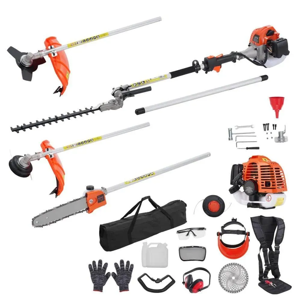 SKYSHALO 26 CC 5-in-1 Multi-Functional Trimming Tools, Gas Hedge Trimmer, Pole Saw Chainsaw Pruner with Extension Pole - image 1