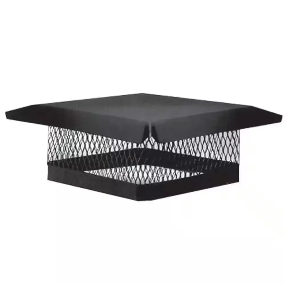 13 in. x 13 in. Galvanized Steel Fixed Chimney Cap in Black - image 1