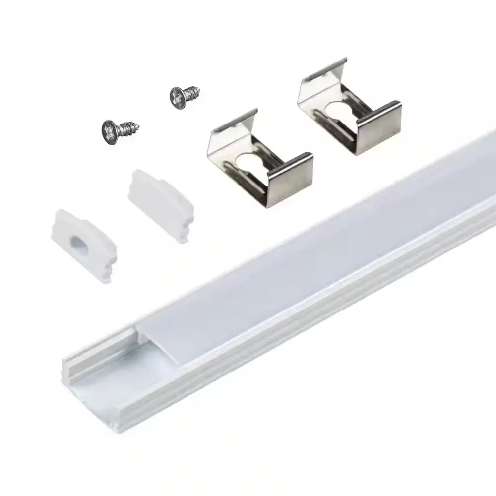 Surface Mount LED Tape Light Channel, White (5-Pack) - image 1