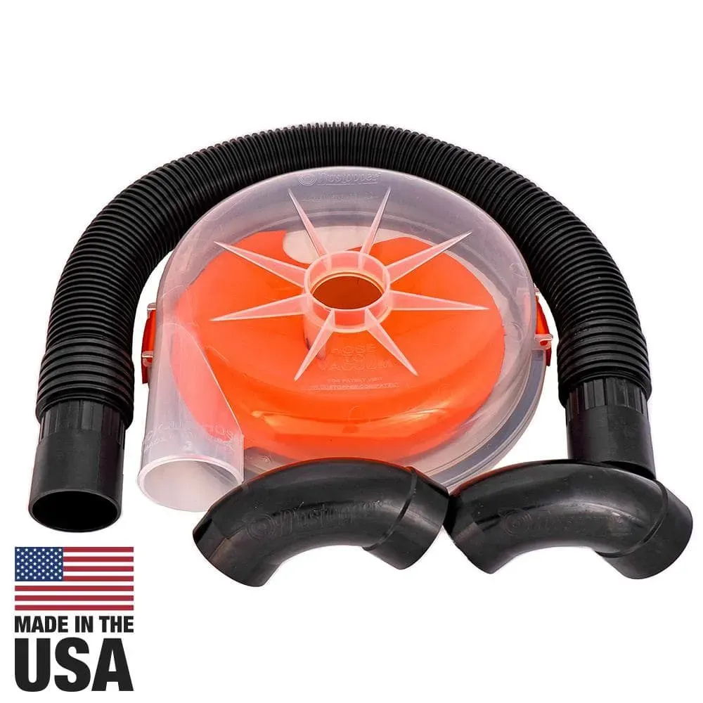 Dustopper PRO High Efficiency Cyclonic Dust Separator, 12 in. Dia with 2.5 in. Hose, 36 in. L with 2 High-Flow Sweep Elbows - image 1