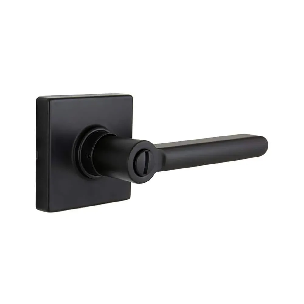 Defiant Tonebridge Matte Black Bed/Bath Door Handle with Square Rose - image 1