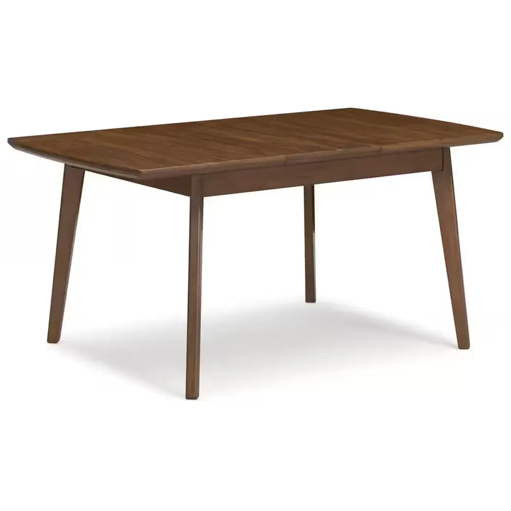 Mid-Century Modern Extendable Dining Table in Walnut Finish - image 1