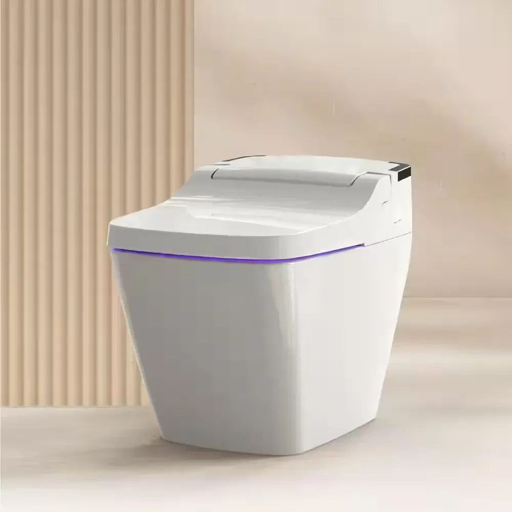 Stylement Tankless Smart Bidet One Piece Toilet Square in White, UV LED, Auto Flush, Heated Seat, Made in Korea - image 1