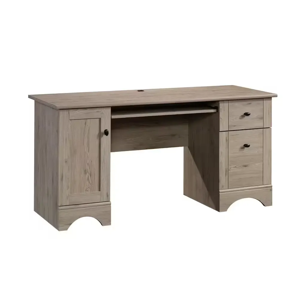 59.449 in. Rectangle Laurel Oak Computer Desk with File Storage - image 1