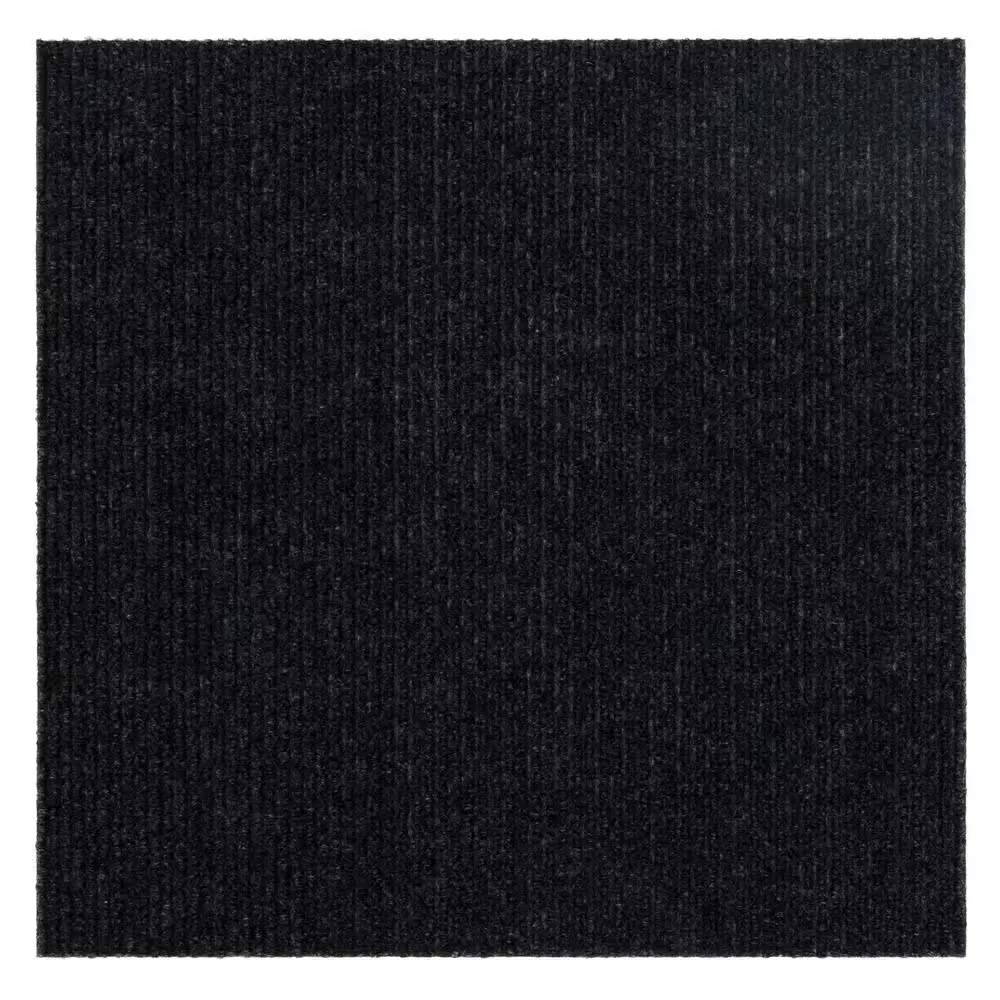 Canyon - Coal - Black Commercial/Residential 18 x 18 in. Peel and Stick Carpet Tile Square (22.5 sq. ft.) - image 1