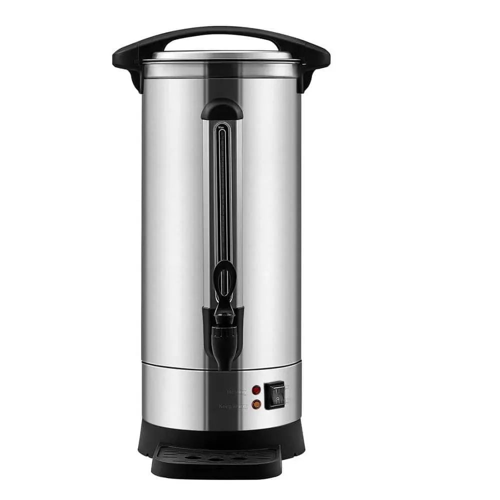 SKYSHALO Commercial Coffee Urn 110 Cups Stainless Steel Large Coffee Dispenser 1500W 110V Electric Coffee Maker Urn - image 1