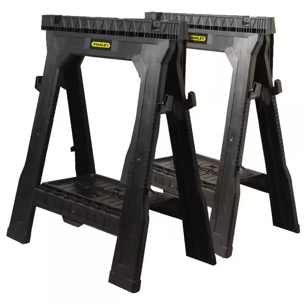 31 in. H Plastic Folding Sawhorse (2 Pack) - image 1