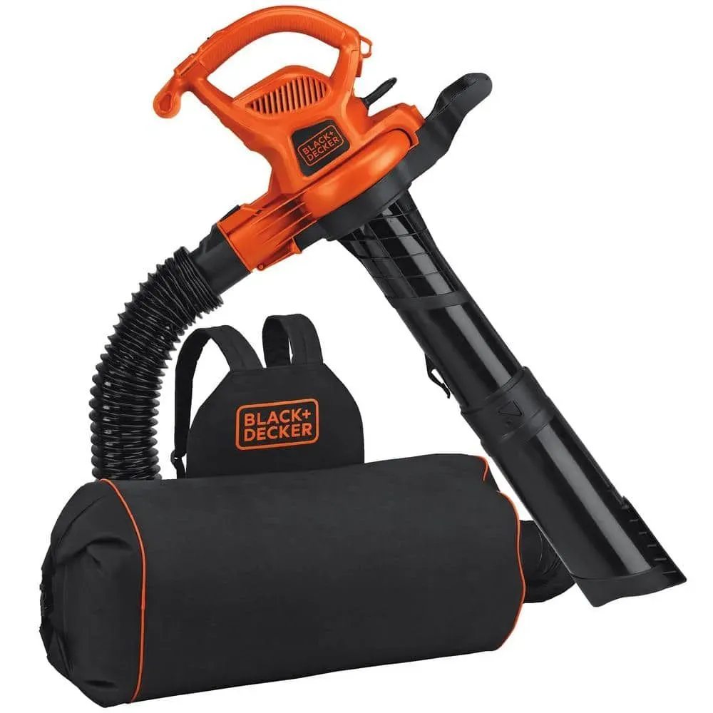 BLACK+DECKER 12 AMP 250 MPH 400 CFM Corded Electric 3-In-1 Backpack Leaf Blower, Vacuum & Mulcher - image 1