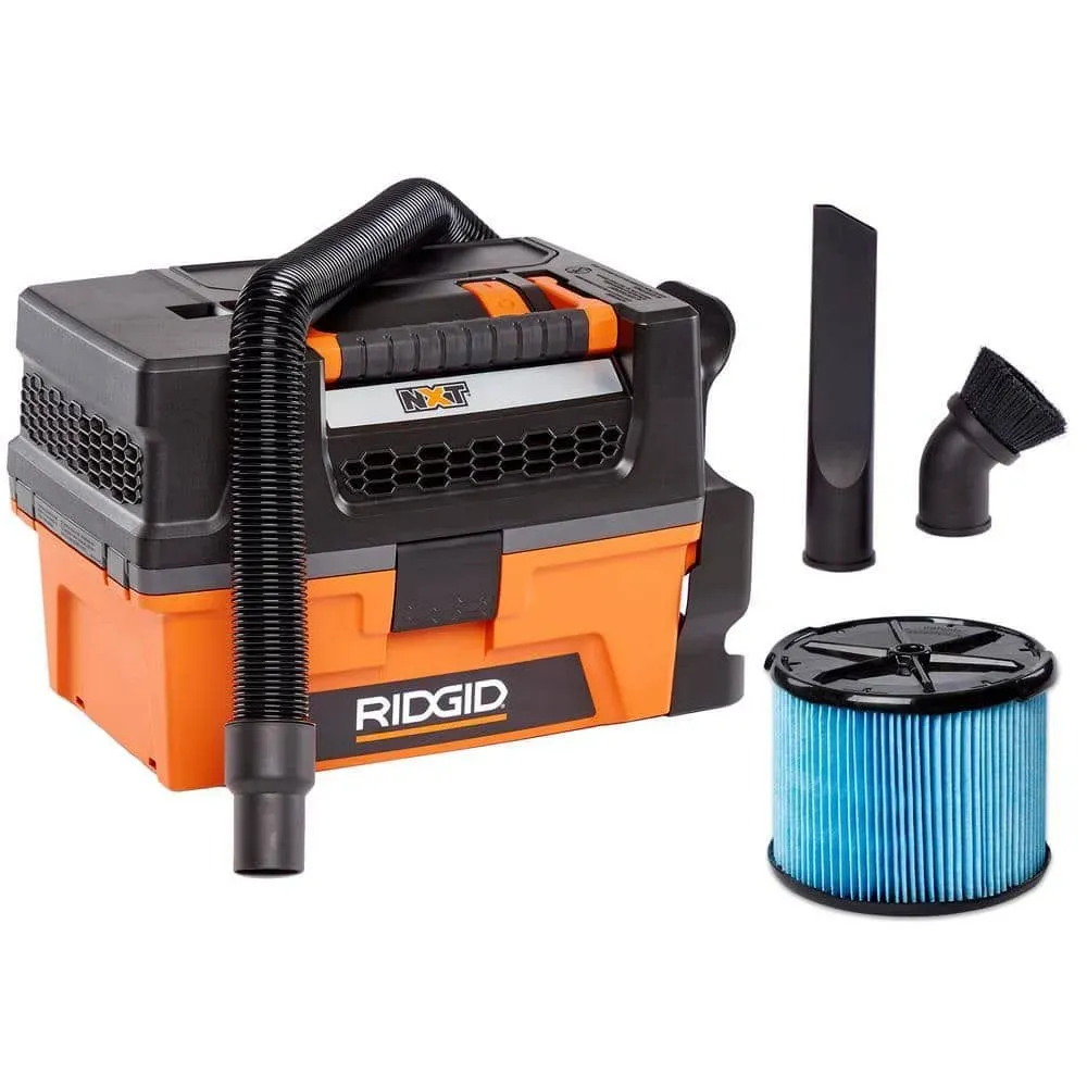 RIDGID 3 Gal. 5.0 Peak HP NXT Shop Vacuum Wet Dry Vac with Fine Dust Filter, Expandable Hose and Accessory Attachments HD0300 - image 1