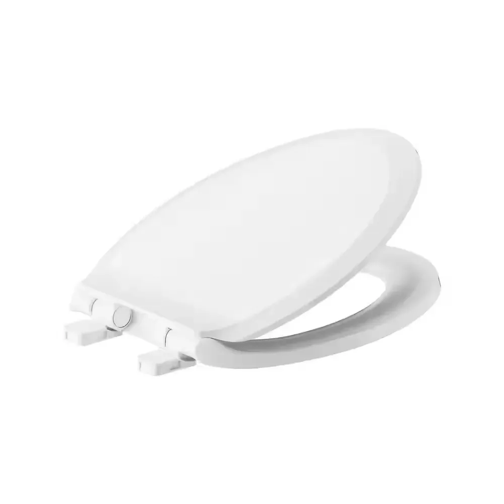 Cadet Elongated Antimicrobial Soft Close Toilet Seat in White - image 1