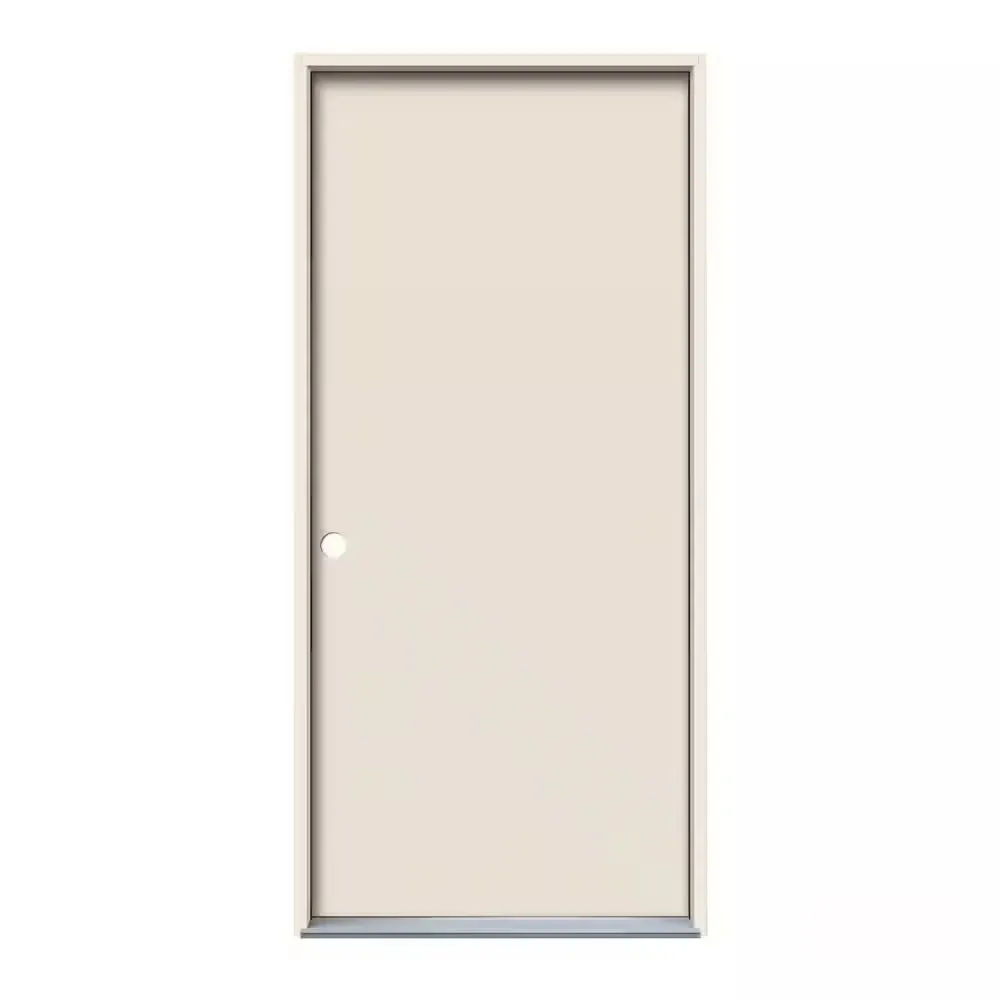 *** Dagamed frame *** 36 in. x 80 in. Flush Primed Right-Hand Inswing Steel Prehung Front Door Gray  - image 1