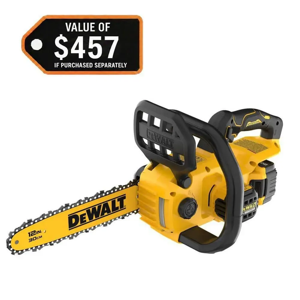 DEWALT 20V MAX 12in. Cordless Battery Powered Chainsaw Kit with (1) 5 Ah Battery and Charger - image 1